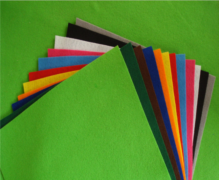 Color adhesive felt Wall decoration felt cloth Car sound insulation felt Self-adhesive flannel 1--5mm promotion