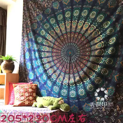 National style hanging cloth imported India large Southeast Asian home fabric sheets tablecloth wall-mounted Bumandala tapestry