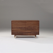 Simple Japanese mahogany wood wood oak environmental storage metal handle box cabinet