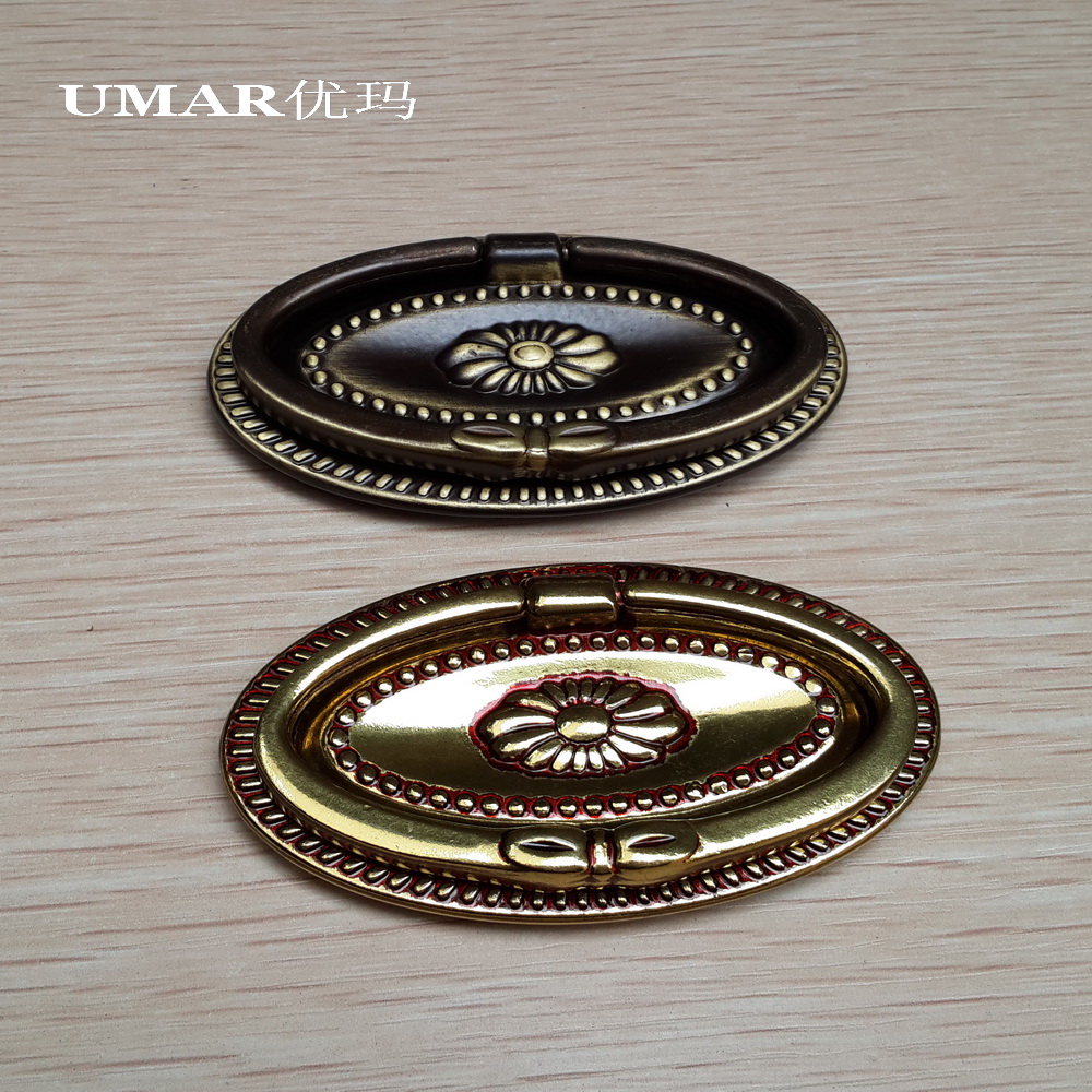 Crown UMAR Yuma furniture pure copper cabinet door handle European overall cabinet door handle all copper American drawer pull ring