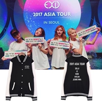 Buổi hòa nhạc EXID 2017Asia Tour Tongbian Xu Rate Zhian Xiaozhen Xi Yan với áo khoác đồng phục bóng chày cùng đoạn - Thể thao sau bộ quần áo thể thao nữ