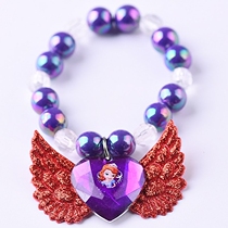 Sophia Princess Bracelet Gold Powder Angel Wings Crystal Beaded Elastic Bracelet Frozen Jewelry Bracelet