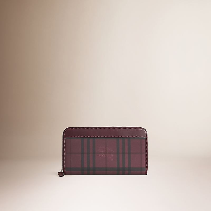 BURBERRY/博柏利Horseferry 格纹全拉链钱夹 39948881