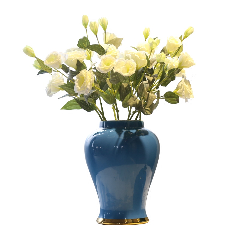 Jingdezhen general new Chinese style originality can of vases, flower implement gold - plated sitting room porch decorate ceramic flower big furnishing articles