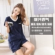 Cộng với phân bón XL đồ ngủ nữ chất béo mùa hè MM200 £ thêm lớn phụ nữ dịch vụ nhà cotton ngắn tay phù hợp đồ bộ quần ống rộng mặc nhà Giống cái