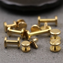 Pure copper screw letter nail Rivet Belt manual flat head screw rivet book belt buckle accessories