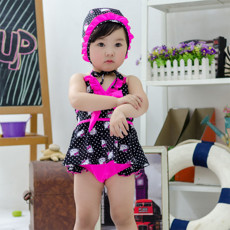 Baby Bathing Suit Girl Swimsuit Girl Swimsuit 2021 New Foreign Pine Boy 3 Years 7 Princess Wind Korea Cute Speed Dry