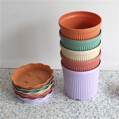 罗马椭圆条纹花盆 圆形条纹花盆 树脂花盆 罗马花盆