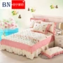 Benin bông giường bông bao gồm đơn mảnh giường váy loại bông cộng với bông giường bìa 1.5m1.8 mét dày Hàn Quốc phiên bản của tấm ga trải giường giường váy
