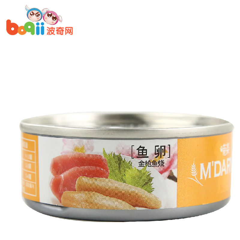宠物猫零食 猫罐头 麦德琳喵乐 鱼卵猫罐头湿粮80g猫零食 猫湿粮