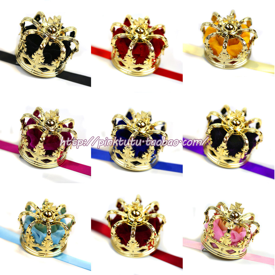 lolita headdress red pink yellow blue purple multi-gold cute Lolita COS crown crown headdress hair accessories