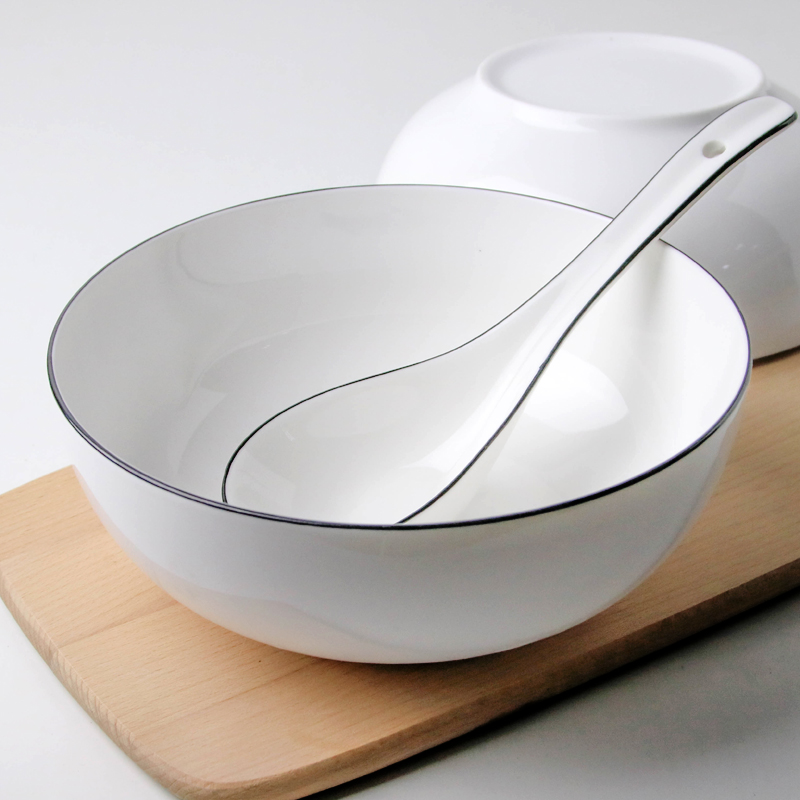 Soup bowl ceramic large household 8 inches large bowl of rainbow such as bowl northern wind tableware ultimately responds a bowl of Soup basin Japanese creative dishes