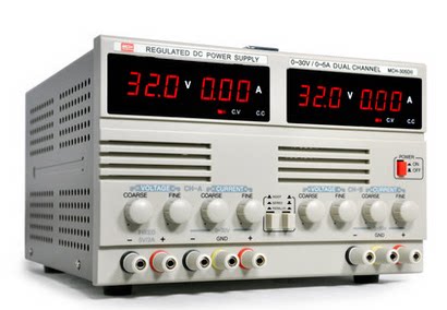 MCH-305D-11 dual adjustable DC regulated power supply digital display send power cord fish clip line Meichuang