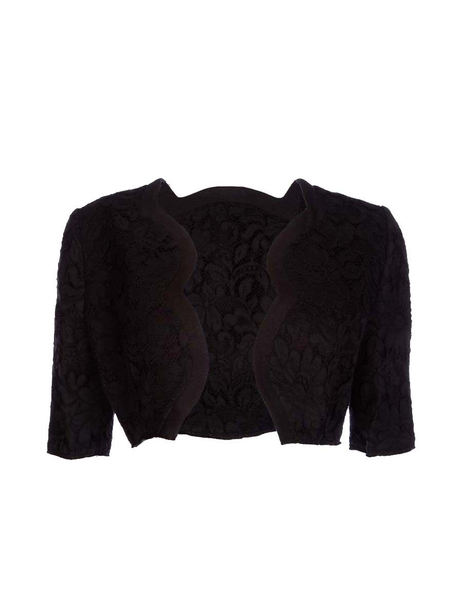 Dolce&Gabbana 黑色印花不规则剪裁开襟外套