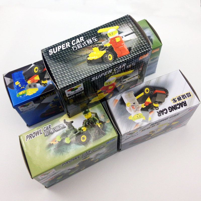 New removable racing car children Puzzle Toy Gift Assembled Building Blocks Combo Small Toy Kindergarten Gift