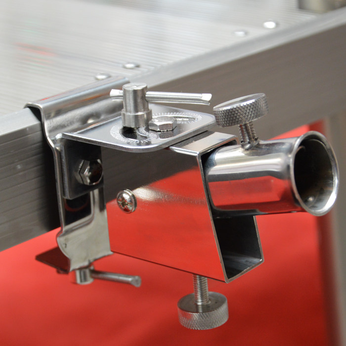 Thickened Universal Stainless Steel Sliding Cannon Bench Fishing Bench Accessories Card Edge Type Universal Gunners Special