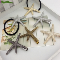 South Korea imported old starfish hairpin hair ring alloy electroplating high quality hair jewelry top clip bangs edge clip female