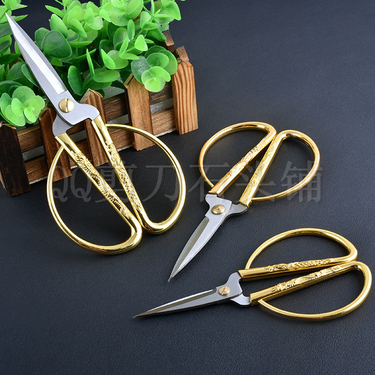 Stainless Steel Dragon Phoenix small cut of dragon and phoenix Alloy Cut Home Scissors Cut of Ribbon Cutting Wedding 