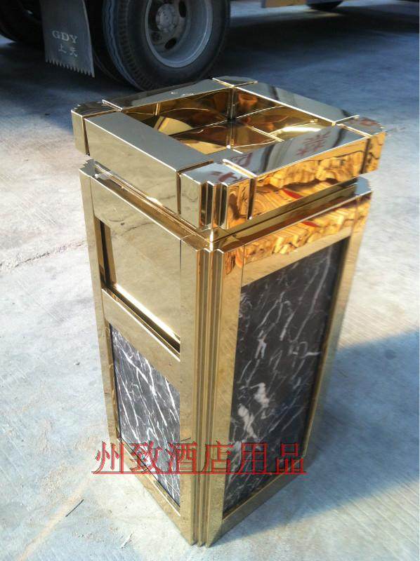 Eurostyle Hotel Bins with smoking Ashtray Guesthouse Mall Outdoor Stainless Steel Trash Cans Big classification dustbin