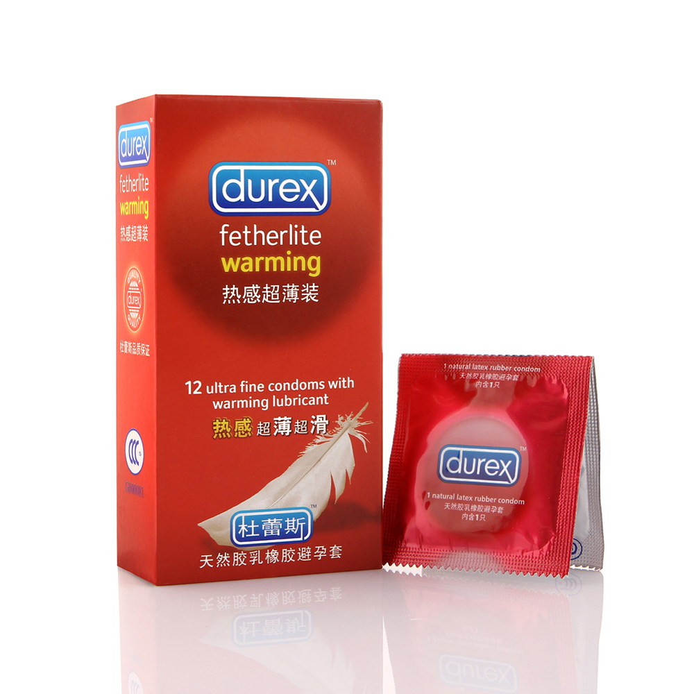 杜蕾斯避孕套12只热感超薄装安全套男女房事保险套成人情趣性用品