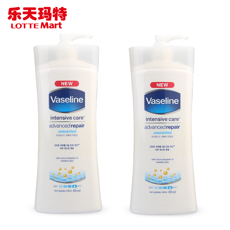 LotteMart乐天玛特 Vaseline 特润修护润肤露无香精 450ml*2