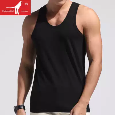 Men's vest summer ice silk modal youth I loose wide shoulder fitness elastic camisole vest men