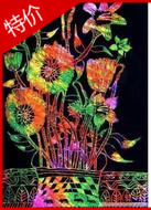 16 open scraping and scraping painting Colorful Non-toxic Handmade Sand Painting Children Diydazzling Non-toxic Scraped Paper Painted New