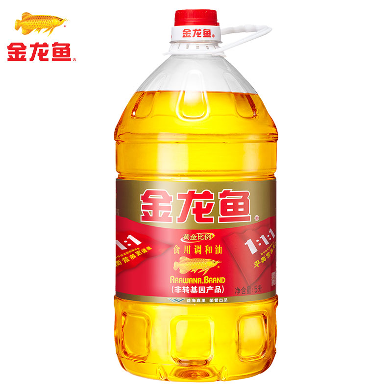 【天猫超市】金龙鱼 黄金比例食用调和油5L 非转基因