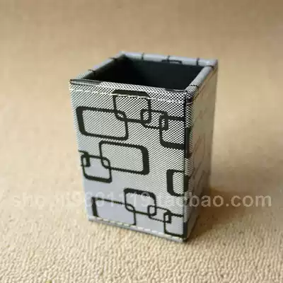 Leather pen insert leather pen holder creative fashion multifunctional office imitation leather pen holder pen barrel pen holder shelf