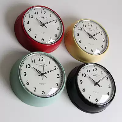 Kurit retro nostalgic metal quartz wall clock thick British style Nordic watch beauty French country pastoral