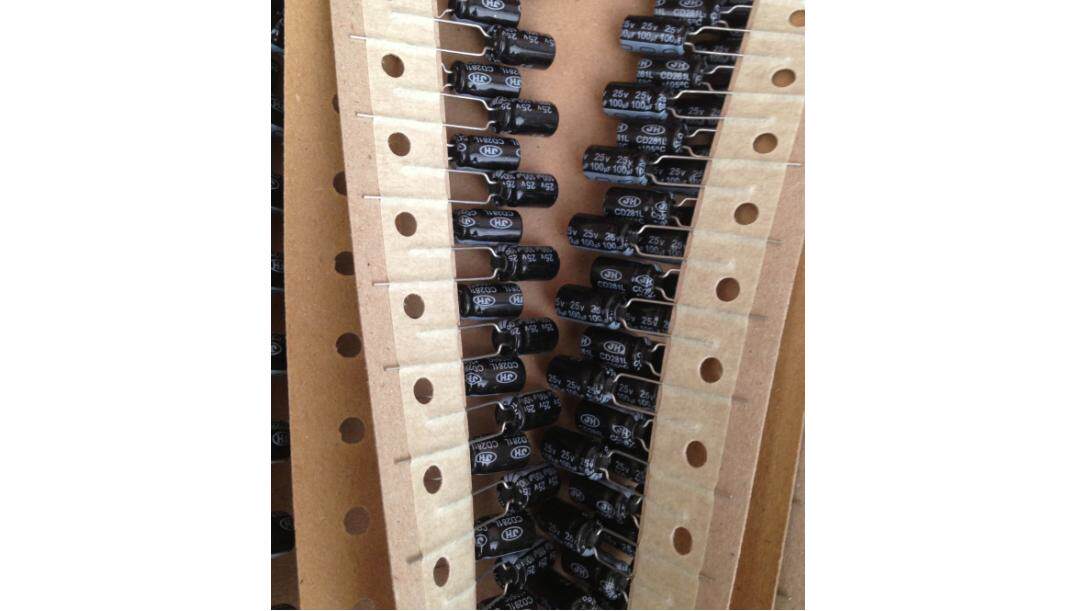 Brand new Jianghai electrolytic capacitor CD281L 282L 25V100UF 6 * 12 spot supply