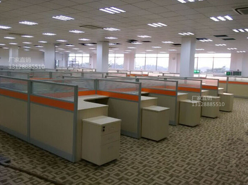 Shenzhen Minzhi Futian Luohu Office Furniture Hong Kong 6 People Fashion Screen Table Nanjing Staff Card Computer Table