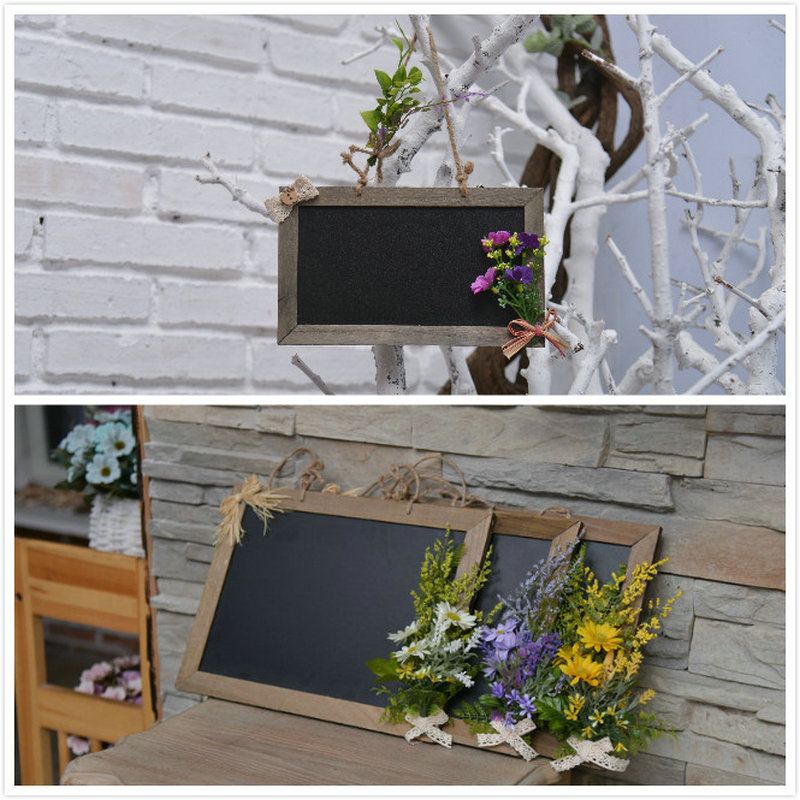 2 wooden hanging small blackboard writing message board double-sided creative decoration door store brand listing