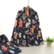 Bộ đồ ngủ nữ Cotton mùa xuân và mùa thu Áo len Hàn Quốc Tươi ngọt Phim hoạt hình dài tay Quần mặc Bộ đồ cotton tại nhà