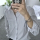 MALE / Áo sơ mi sọc dài tay mùa thu đông Hàn Quốc nam chạm đáy kinh doanh chuyên nghiệp áo sơ mi mỏng tự nhiên áo sơ mi loang màu Áo