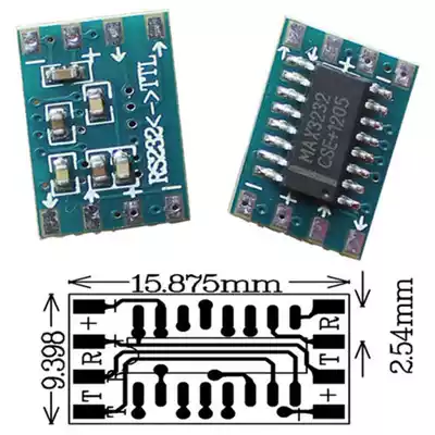 mini RS232 MAX3232 level to TTL level Conversion Board serial port conversion module