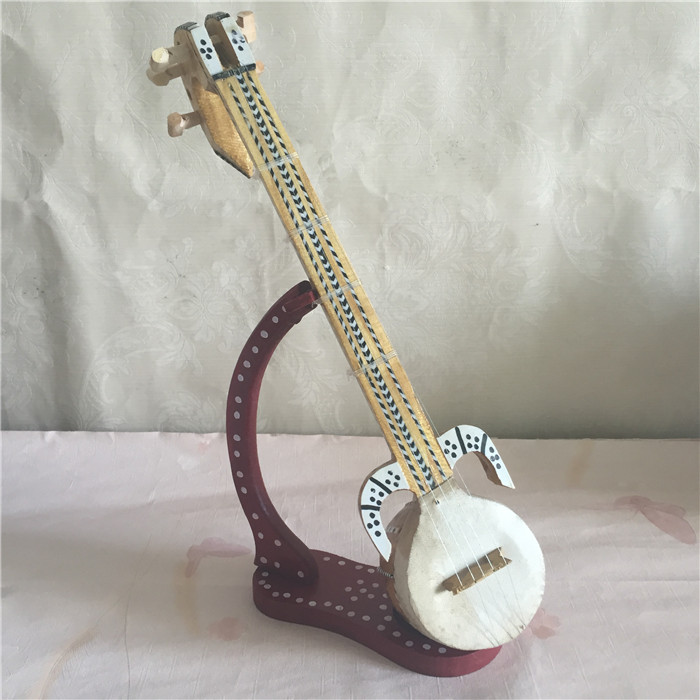 Xinjiang ethnic characteristics musical instrument cowhide rewapu handicraft home decoration ornament bracket gift box gifts