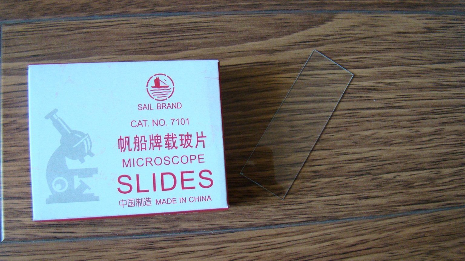 载玻片 显微镜配件 帆船牌 玻璃载玻片7101型 1.5mm 一盒50片