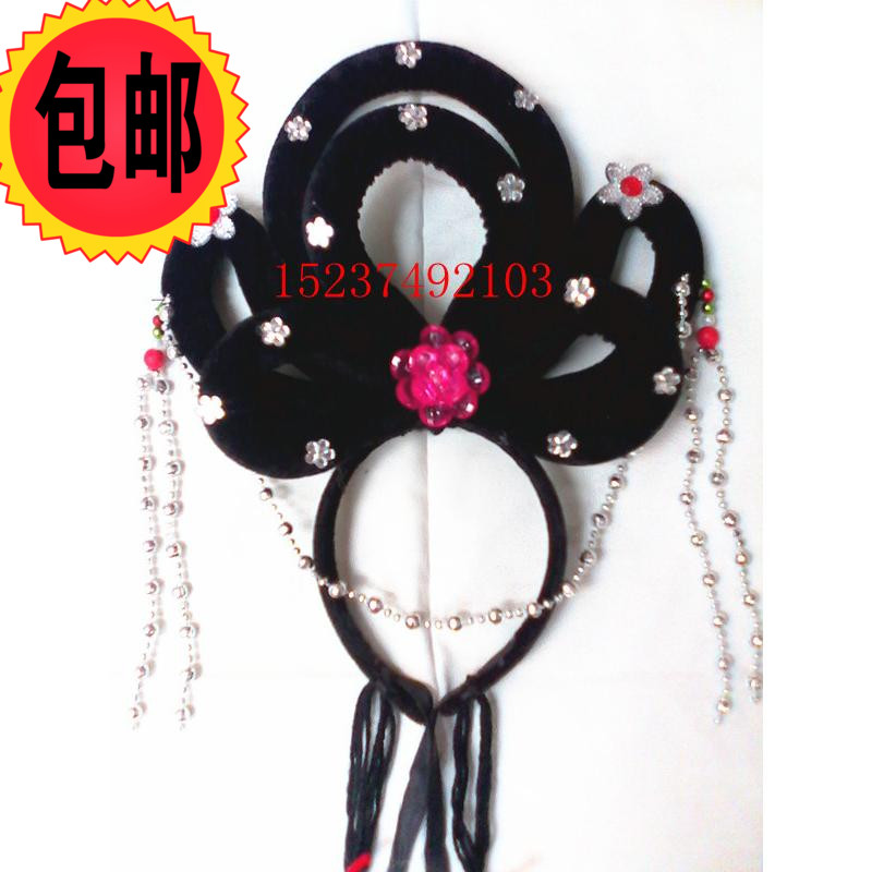 Drama and opera supplies classical costume dance stage Peking opera Yue opera performance headdress maid headdress fairy hair accessories