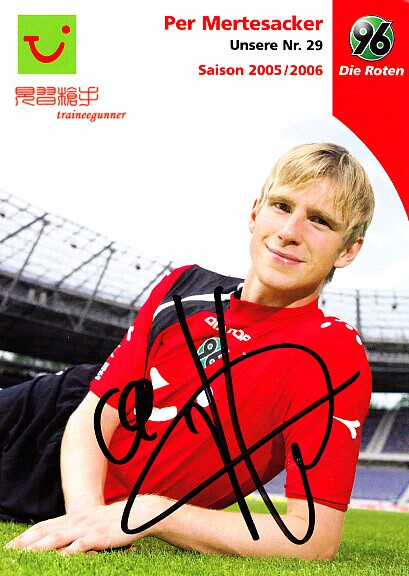 Motsak Hannover 96 2005-06 2005-06 pro-pen signed official card star card