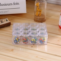 20g 12pcs PS high transparent plastic round bottle DIY mobile phone jewelry Nail art beaded shiny powder storage box