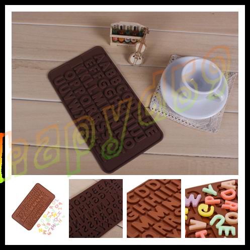 26 English letters ice tray chocolate silicone mold symbol jelly mold fondant cake baking soap mold