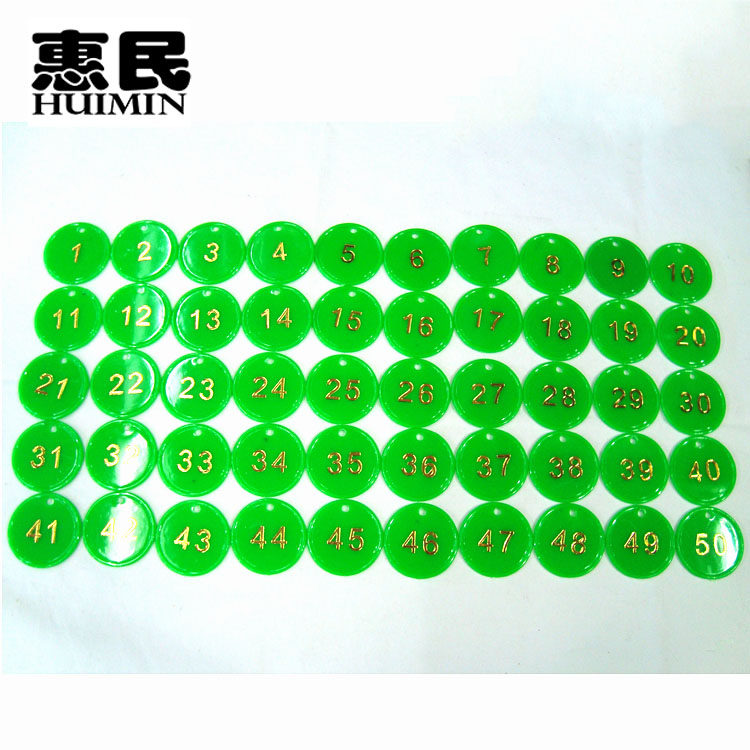 Hot stamping plastic sign 1-50 carport canteen restaurant bathroom storage