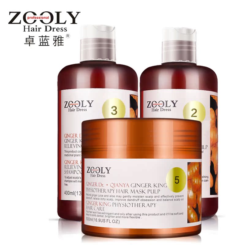 卓蓝雅 老姜王控油止痒祛屑洗发水+护发素 营养倒膜组合套装