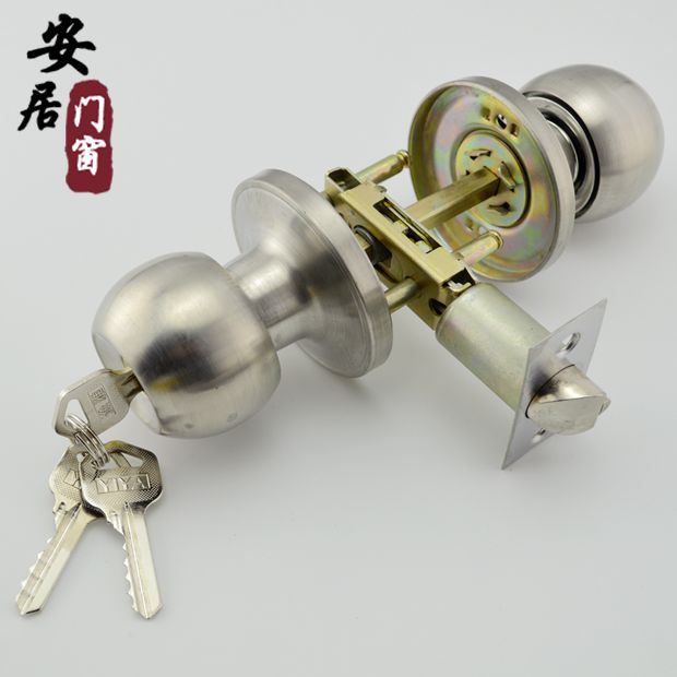 Aluminum Alloy Flat Door Lock Tri-bar Spherical Door Lock Stainless Steel Tri-fork Lock Dressing Room Door Lock Room Door Lock