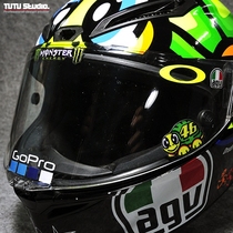 TUTU car sticker Italy AGV Pista helmet lens combination sticker GO helmet mountain dog reflective sticker
