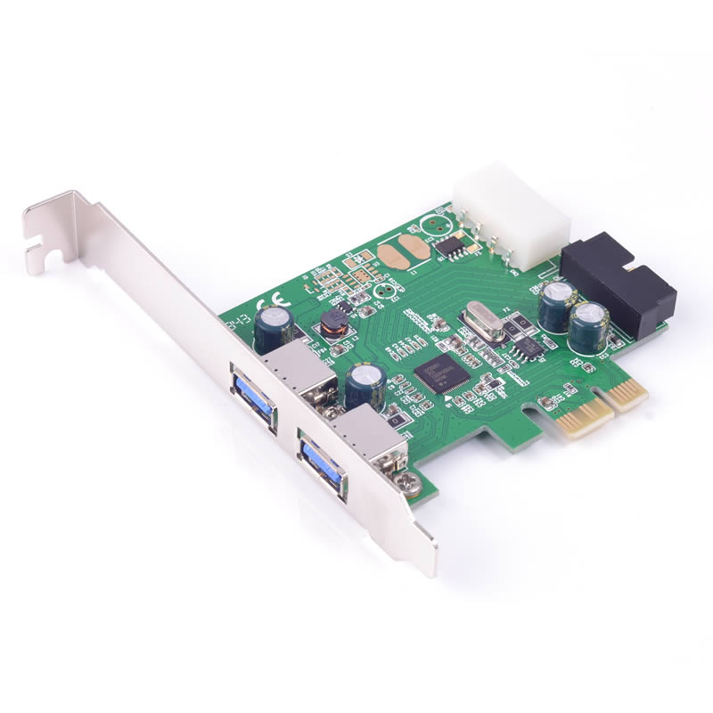 Magic Capricorn MOGE MC2019 desktop computer PCI-E transfer 2 outlet USB3 0 Card with front USB3 0 flat cable