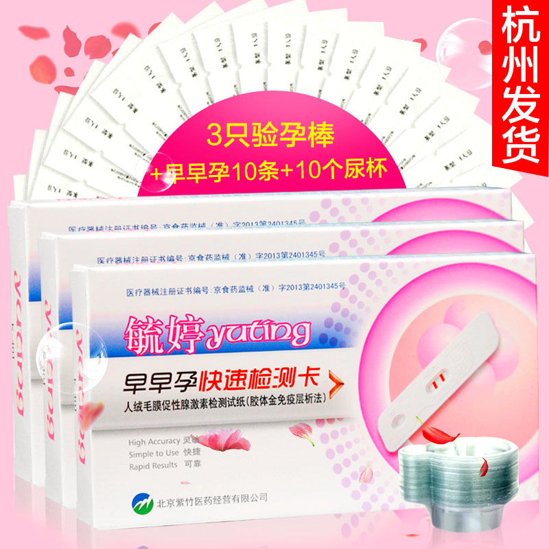 毓婷 验孕棒 早早孕3支送10条早孕试纸测孕笔 怀孕验孕检验卡计生