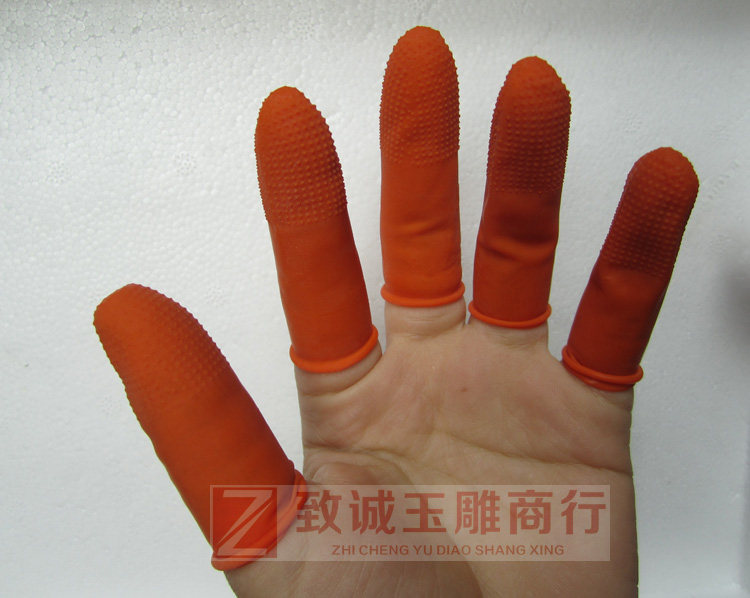 Waterproof and non-slip working finger sleeve sculpted jade protection hand finger