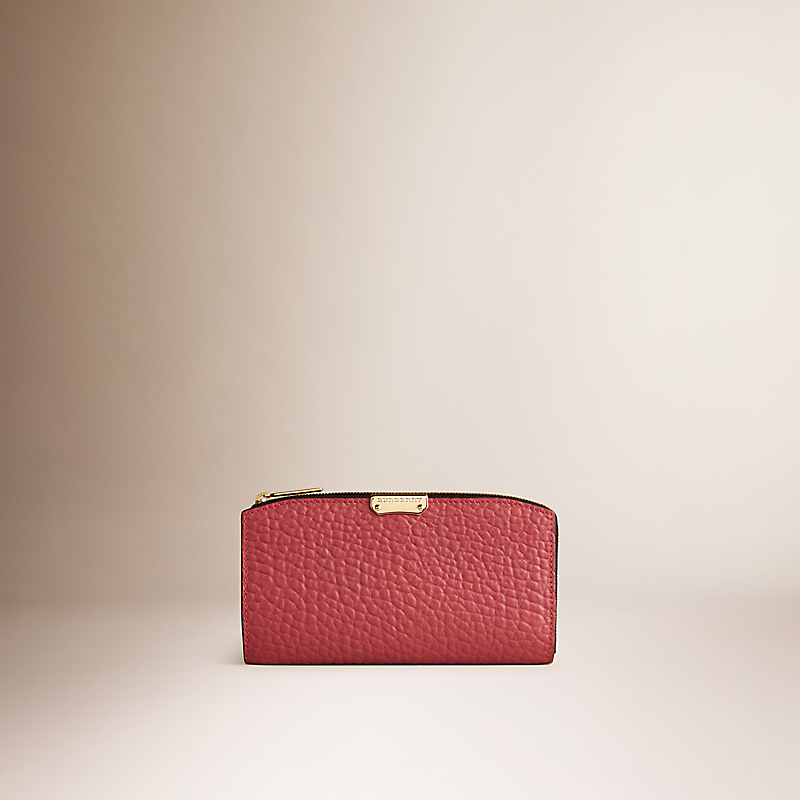 BURBERRY/博柏利典藏粒面皮革全拉链钱夹 39907981